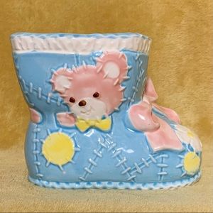 🏠 Vintage Baby Gift Planter - Bootie